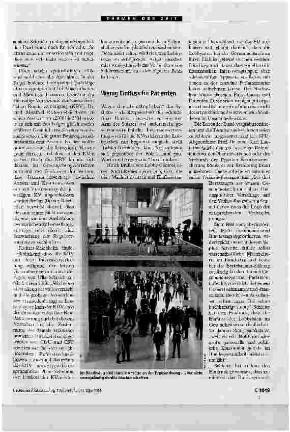 Vorschauseite 3: Kein Hindernis für ReformenInteressenvertreter werden in jüngster Zeit heftig kritisiert.Doch trotz manch erfolgreicher Einflussnahme ist ihre Macht begrenzt.