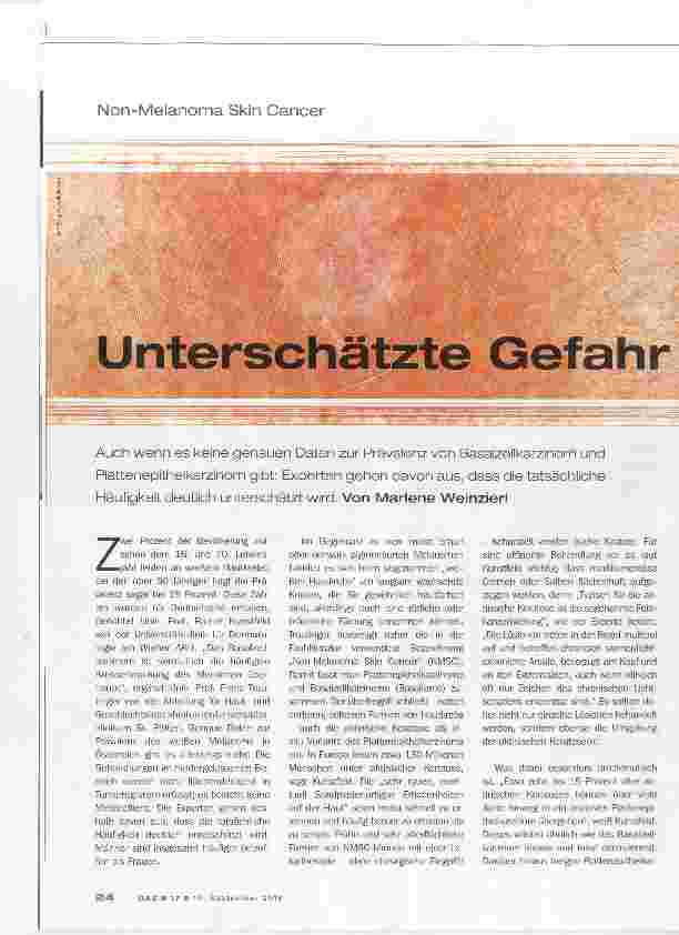 Vorschauseite 1: Unterschätzte Gefahr