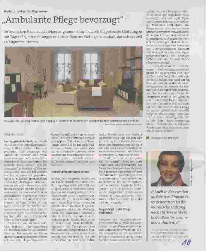 Vorschauseite 1: Ambulante Pflege bevorzugt