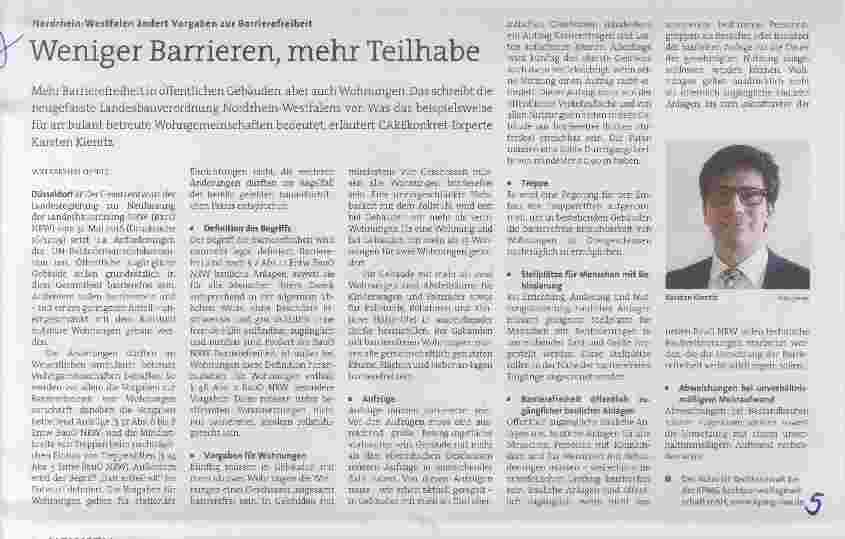 Vorschauseite 1: Weniger Barrieren, mehr Teilhabe