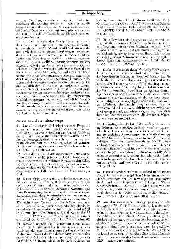 Vorschauseite 6: Mindestpreis für alkoholische Getränke
