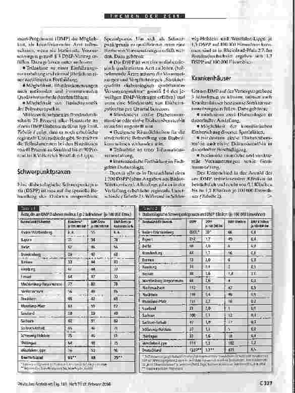 Vorschauseite 2: DiabetesversorgungDeutliche regionale Unterschiede