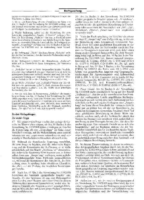 Vorschauseite 3: Schutzfähigkeit geografischer Angaben für Spirituosen