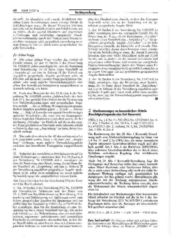 Vorschauseite 6: Schutzfähigkeit geografischer Angaben für Spirituosen