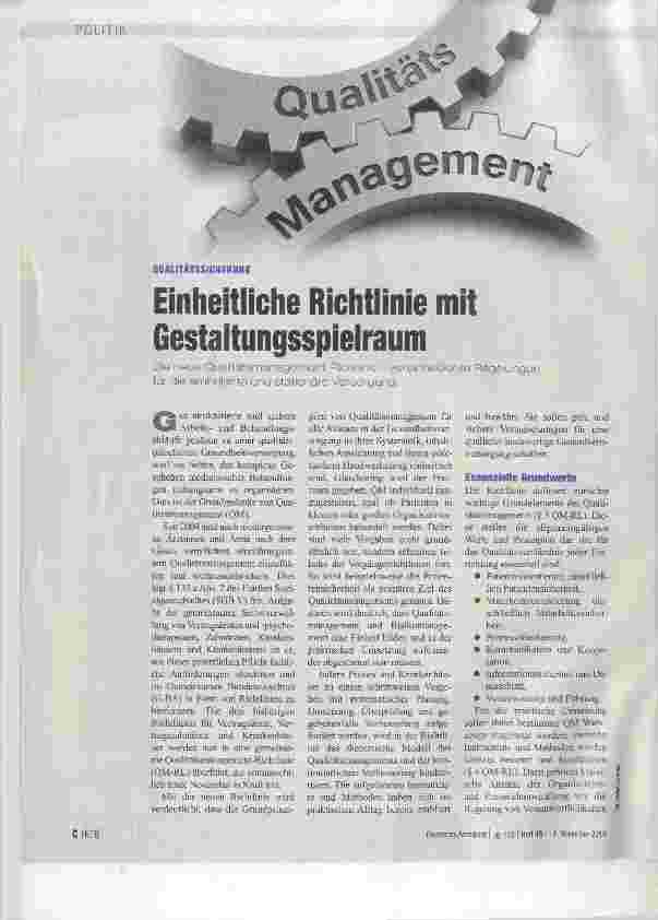 Vorschauseite 1: Einheitliche Richtlinie mit Gestaltungsspielraum