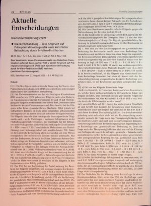 Vorschauseite 1: Aktuelle Entscheidungen