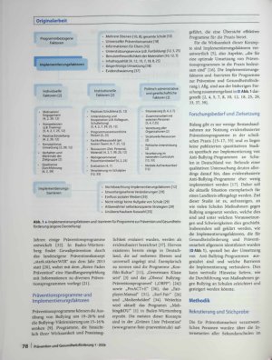 Vorschauseite 2: Evidenzbasiert oder selbstkreiert? Verbreitung und Umsetzung von Präventionsprogrammen gegen Bullying an Schulen im Rems-Murr-Kreis