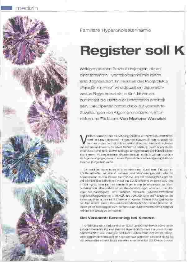 Vorschauseite 1: Register soll Klarheit bringen
