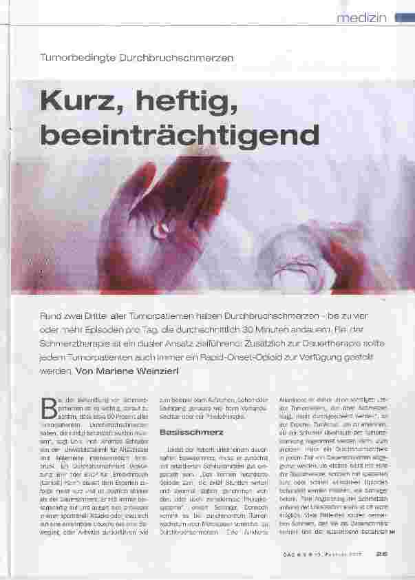 Vorschauseite 1: Kurz, heftig, beeinträchtigend