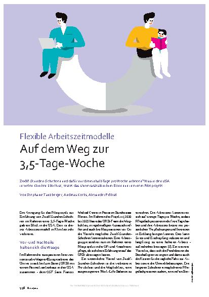 Vorschauseite 1: Flexible Arbeitszeitmodelle Auf dem Weg zur 3,5-Tage-Woche
