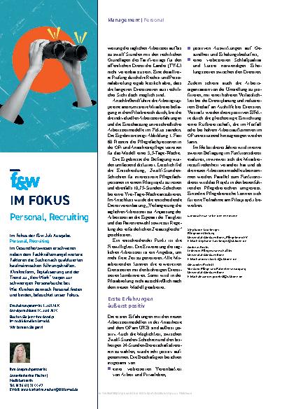 Vorschauseite 3: Flexible Arbeitszeitmodelle Auf dem Weg zur 3,5-Tage-Woche