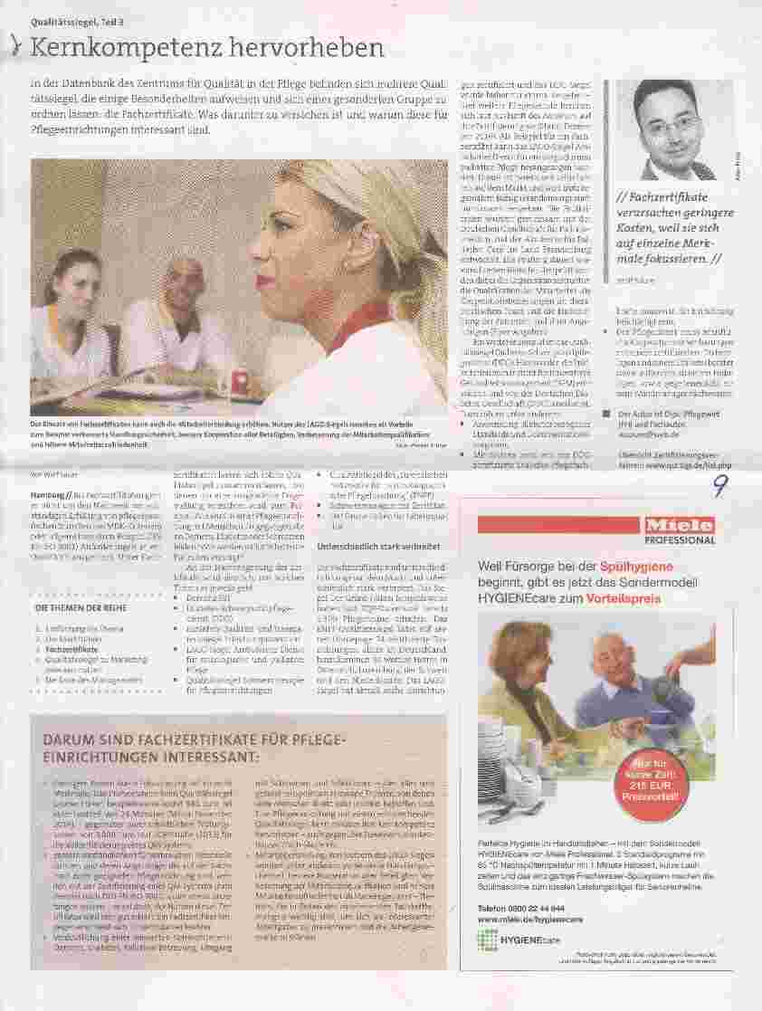 Vorschauseite 1: Qualitätssiegel, Teil 3 Kernkompetenz hervorheben