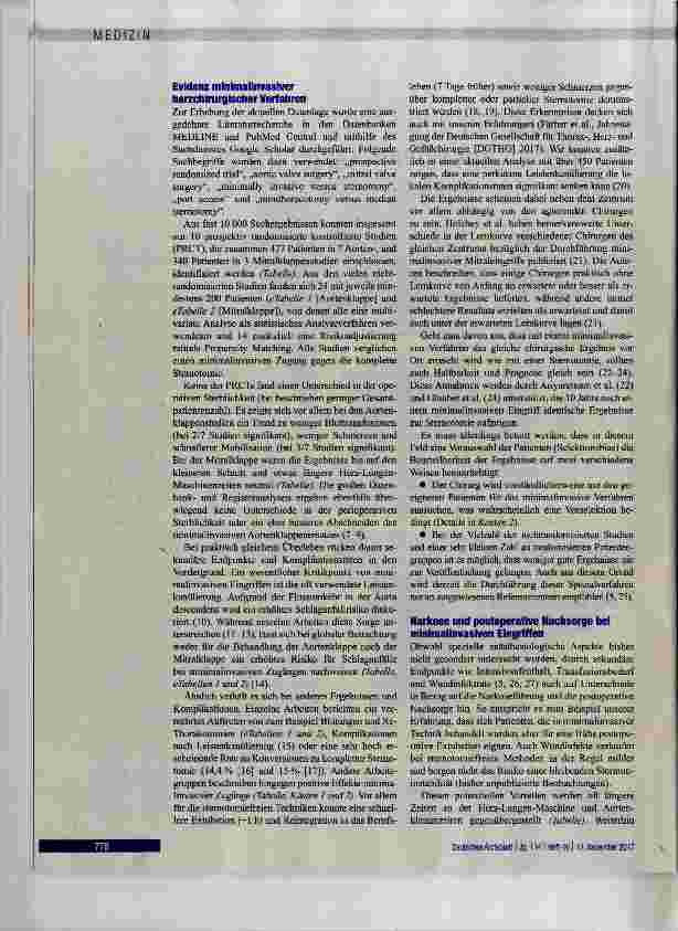 Vorschauseite 2: Möglichkeiten und Grenzen der minimalinvasiven Herzchirurgie