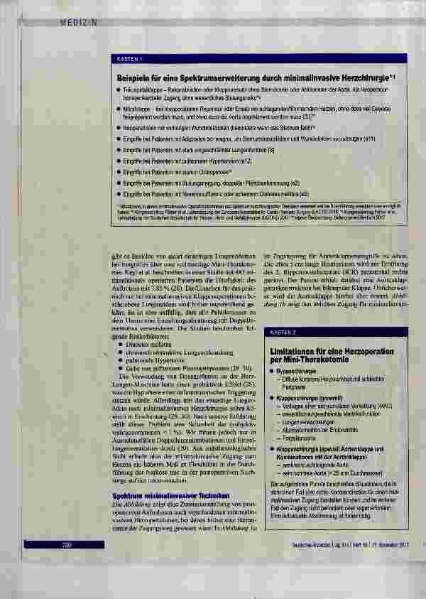 Vorschauseite 4: Möglichkeiten und Grenzen der minimalinvasiven Herzchirurgie