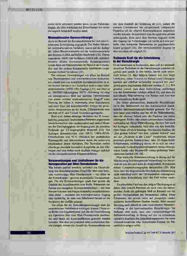 Vorschauseite 6: Möglichkeiten und Grenzen der minimalinvasiven Herzchirurgie