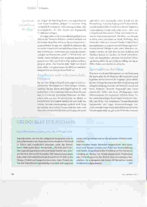 Vorschauseite 2: Pflege braucht Spiritualität