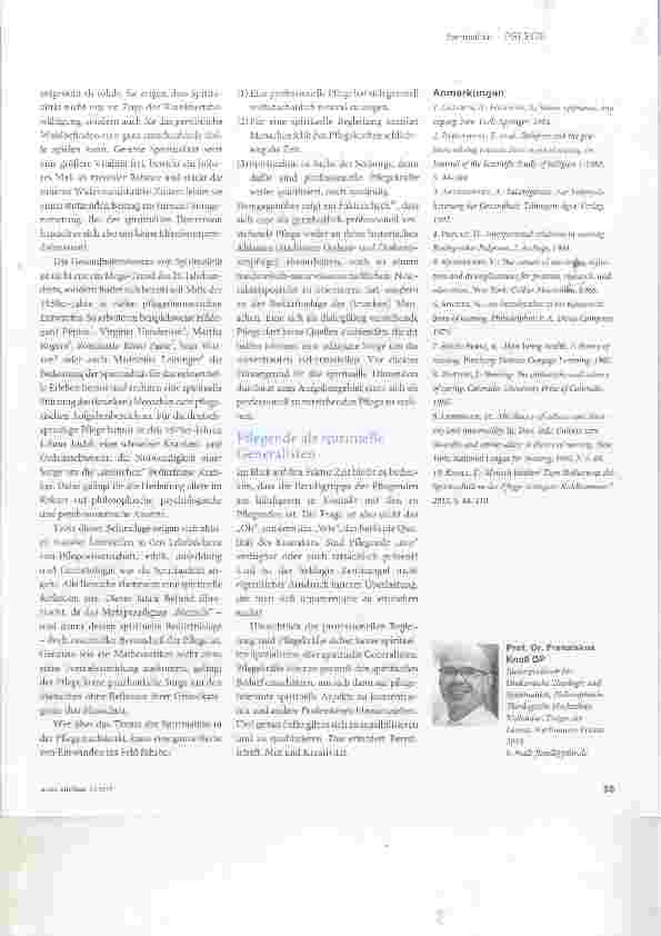 Vorschauseite 3: Pflege braucht Spiritualität