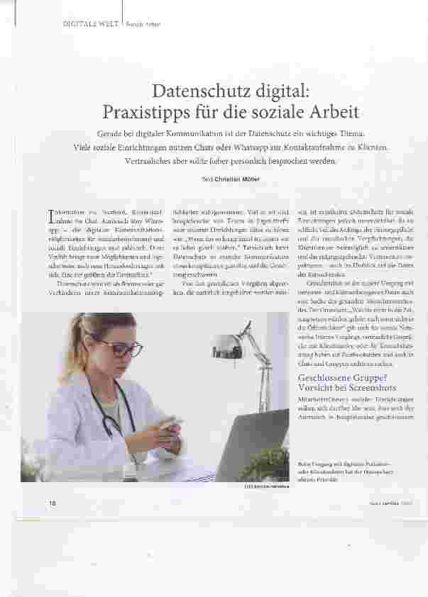 Vorschauseite 1: Datenschutz digital: Praxistipps für die soziale Arbeit