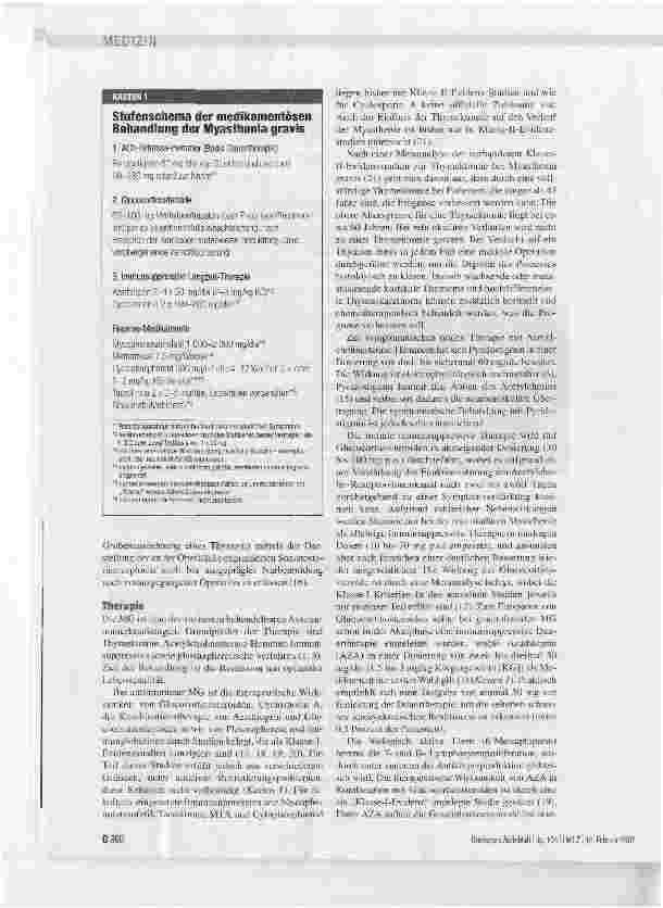 Vorschauseite 4: Myasthenia gravis: Pathogenese und Immuntherapie