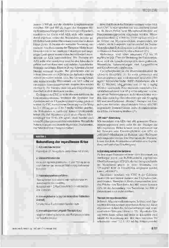Vorschauseite 5: Myasthenia gravis: Pathogenese und Immuntherapie