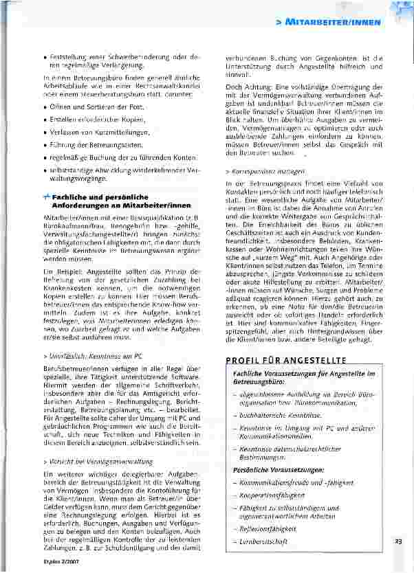 Vorschauseite 2: Entlastung für Berufsbetreuer/innen - Was können Angestellte im Betreuungsbüro leisten?