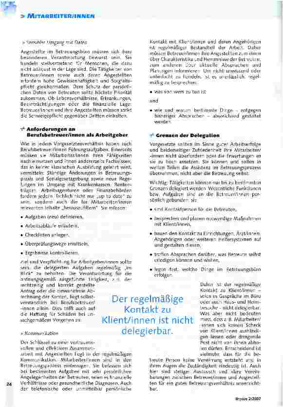 Vorschauseite 3: Entlastung für Berufsbetreuer/innen - Was können Angestellte im Betreuungsbüro leisten?