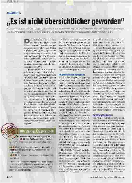 Vorschauseite 1: Es ist nicht übersichtlicher geworden