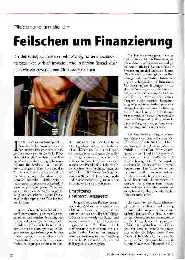 Vorschauseite 1: Feilschen um Finanzierung