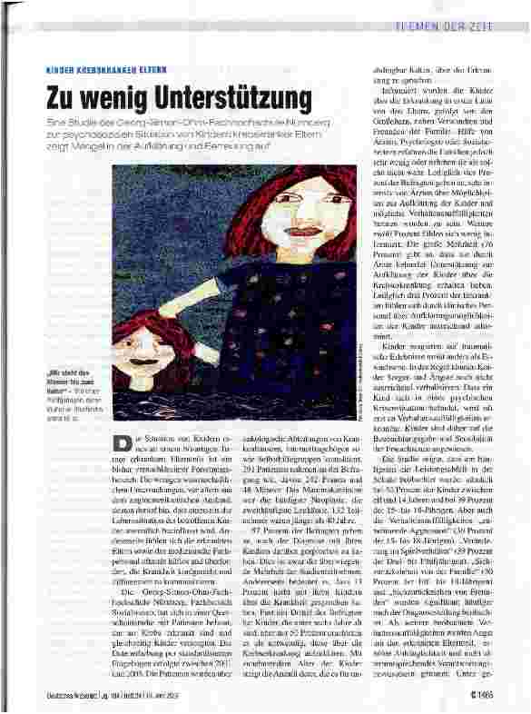 Vorschauseite 1: Zu wenig Unterstützung