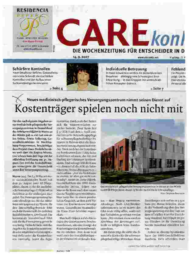 Vorschauseite 1: Kostenträger spielen noch nicht mit