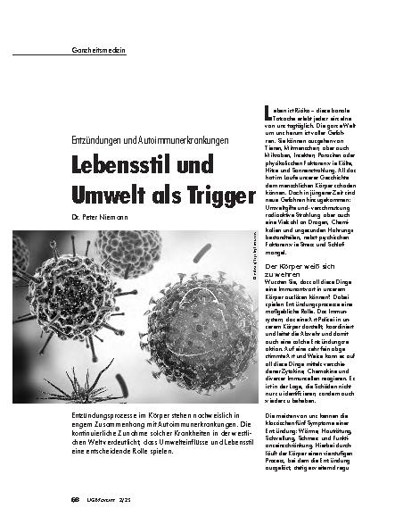 Vorschauseite 1: Entzündungen und Autoimmunerkrankungen Lebensstil und Umwelt als Trigger