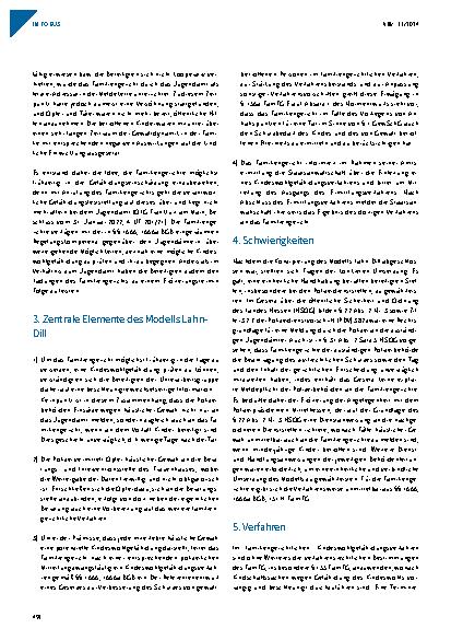 Vorschauseite 3: Das „Modell Lahn-Dill“ – Familiengerichtliche Verfahren und Behördenzusammenarbeit bei häuslicher Gewalt