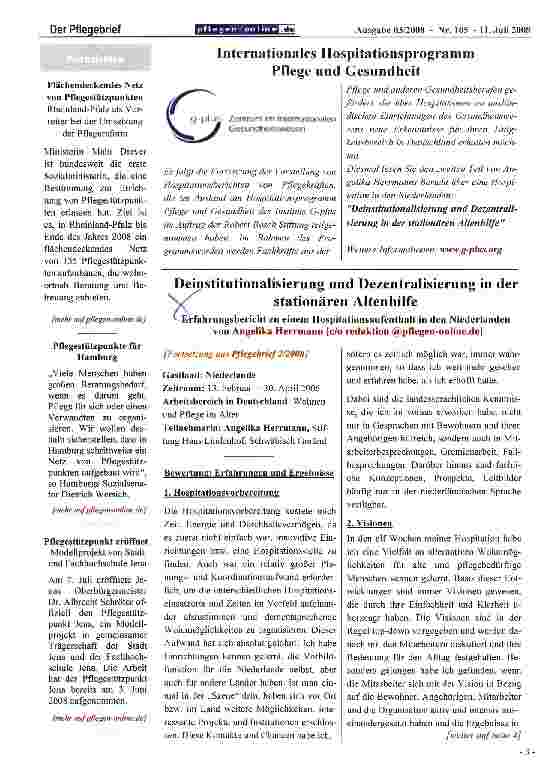 Vorschauseite 1: Deinstitutionalisierung und Dezentralisierung in der stationären Altenhilfe