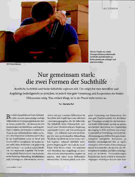 Vorschauseite 1: Nur gemeinsam stark: die zwei Formen der Suchthilfe