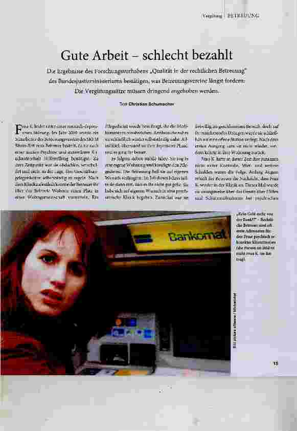 Vorschauseite 1: Gute Arbeit schlecht bezahlt