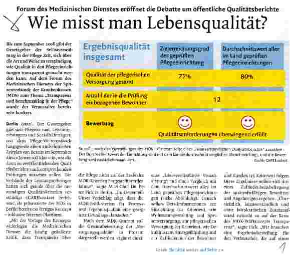 Vorschauseite 1: Wie misst man Lebensqualität?