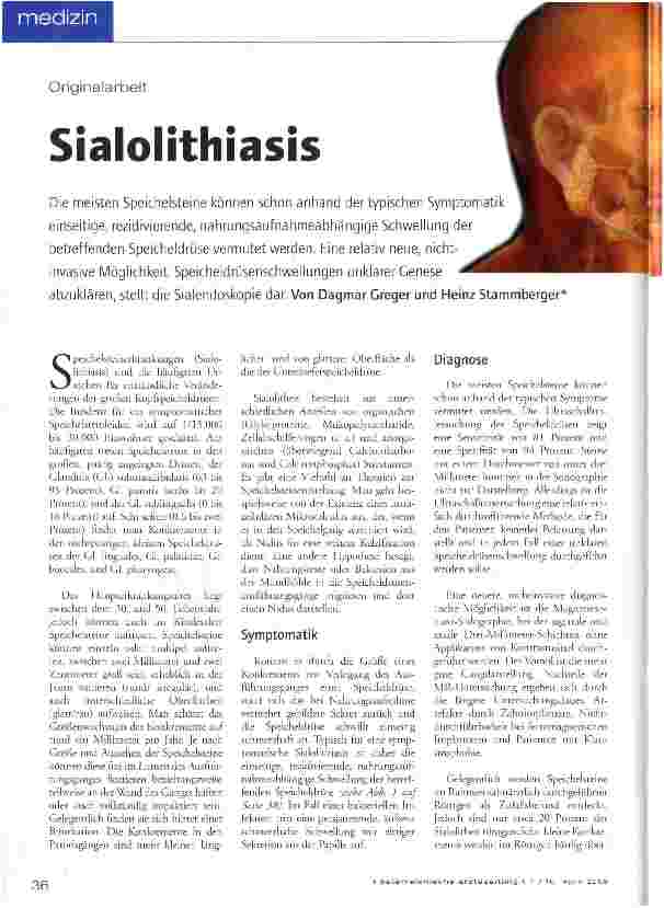 Vorschauseite 1: Sialolithiasis