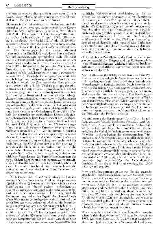 Vorschauseite 5: Abgrenzung Arzneimittel/Lebensmittel (OPC)