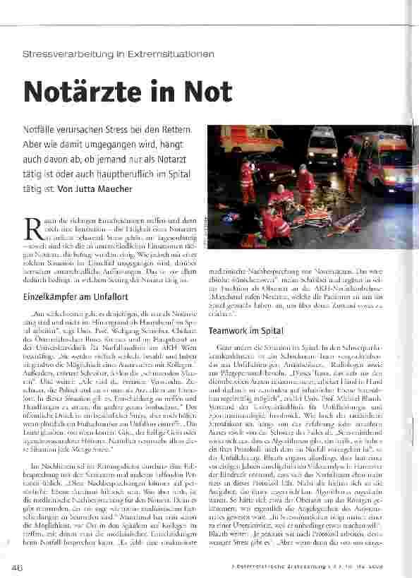 Vorschauseite 1: Notärzte in Not