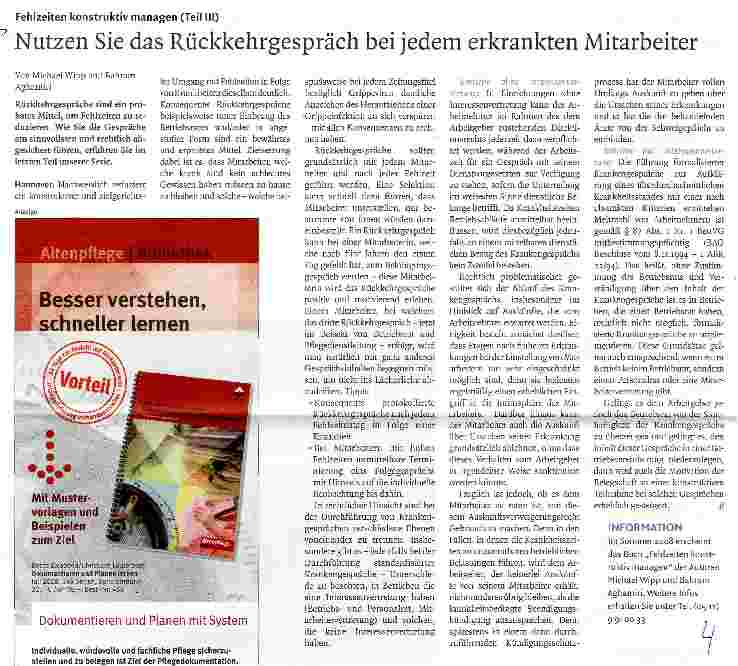 Vorschauseite 1: Nutzen Sie das Rückkehrgespräch bei jedem erkrankten Mitarbeiter
