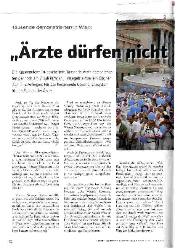 Vorschauseite 1: Ärzte dürfern nicht leise sein