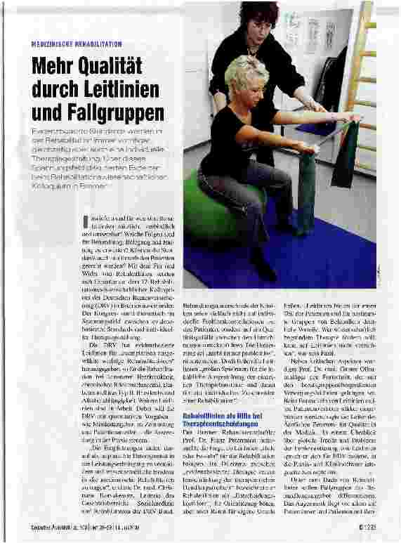 Vorschauseite 1: Mehr Qualität durch Leitlinien und Fallgruppen