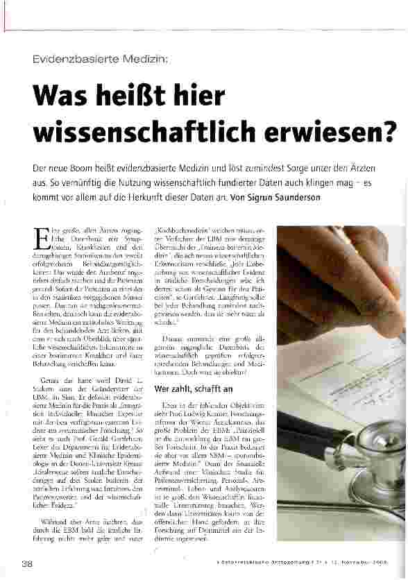 Vorschauseite 1: Was heißt hier wissenschaftlich erwiesen?