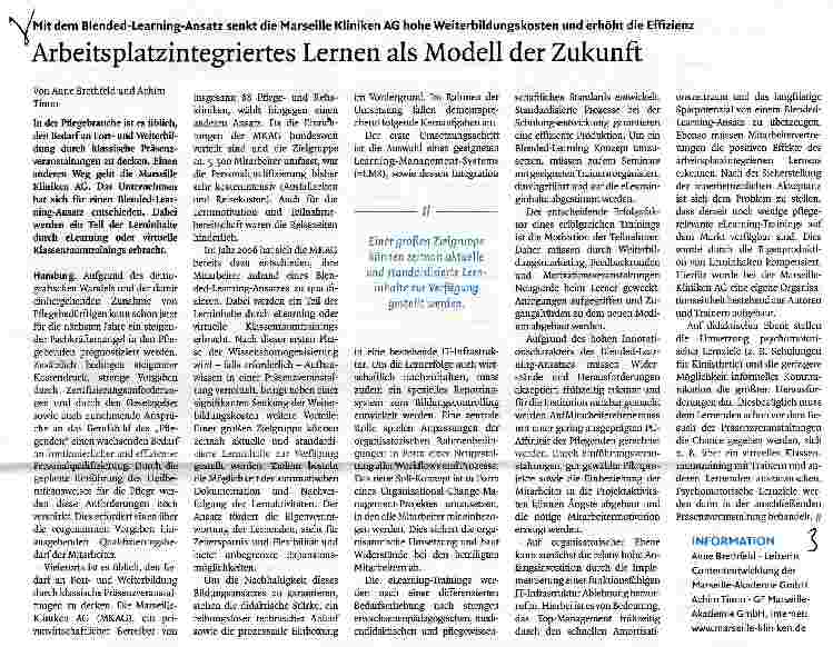 Vorschauseite 1: Arbeitsplatzintegriertes Lernen als Modell der Zukunft