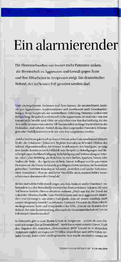 Vorschauseite 1: Ein alarmierender Trend
