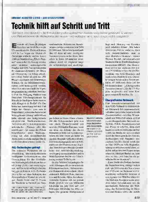 Vorschauseite 1: Technik hilft auf Schritt und Tritt