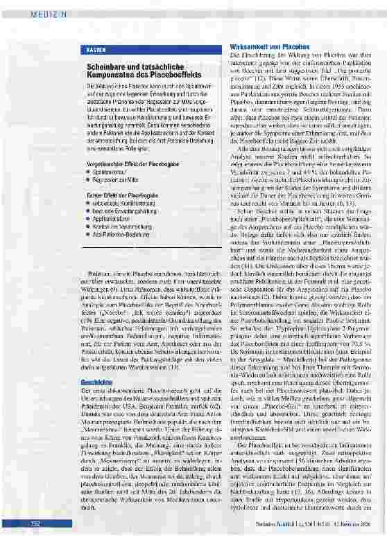 Vorschauseite 2: Placebo: Missverständnisse und Vorurteile