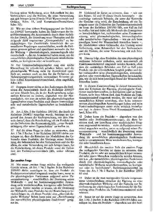 Vorschauseite 5: Zum Begriff des Arzneimittels nach der Funktion - Relevante Kriterien zur Bestimmung der Arzneimitteleigenschaft (Red Rice)