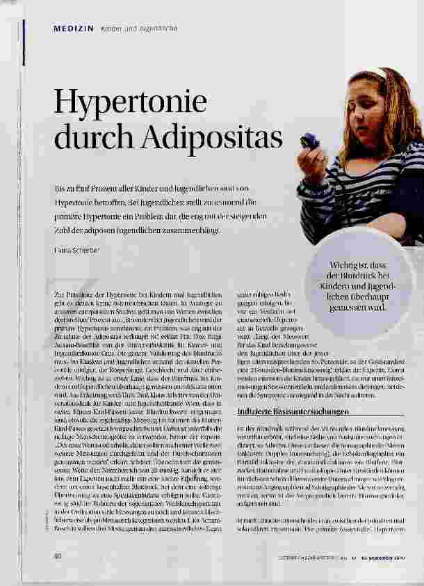 Vorschauseite 1: Hypertonie durch Adipositas