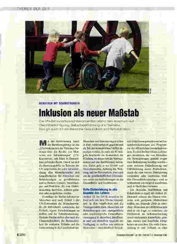 Vorschauseite 1: Inklusion als neuer Maßstab